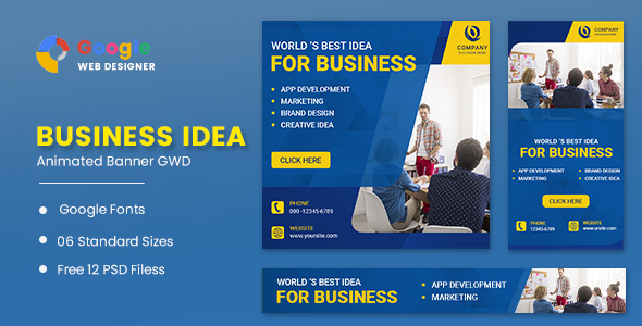 Download Business Marketing Animated Banner GWD Nulled 