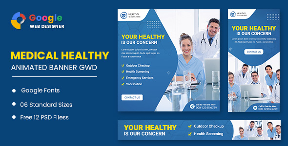 Download Medical Health Animated Banner GWD Nulled 