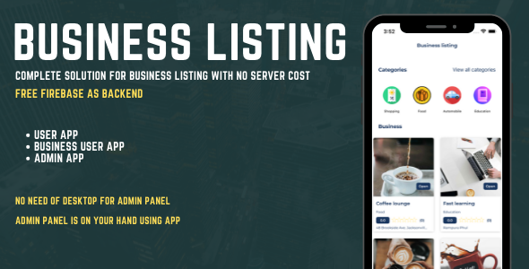 Download Business listing app for iOS – 3 apps – USER APP – BUSINESS APP – ADMIN APP Nulled 