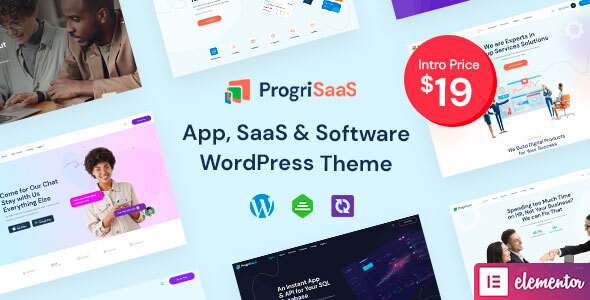 Download ProgriSaaS – Creative Landing Page WordPress Theme Nulled 