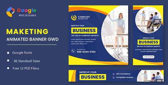 Download Business Maketing Animated Banner GWD Nulled 