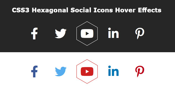 Nulled CSS3 Hexagonal Social Icons Hover Effects free download