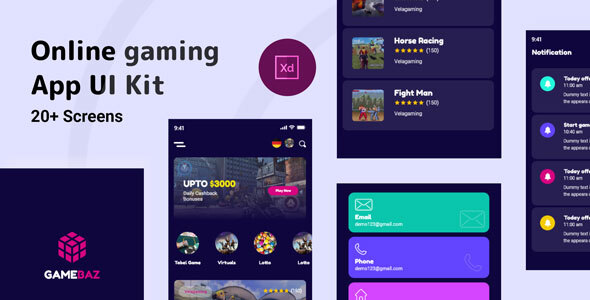 [Download] Gamebaz – Online Gaming App UI Kit 