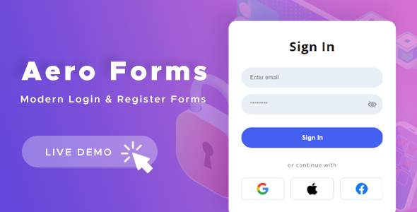 Nulled Aero Forms – Modern Login & Register Forms HTML Template free download