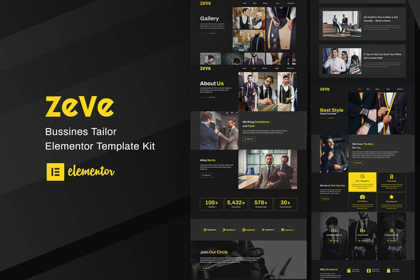[Download] Zeve – Tailor Service Elementor Template Kit 