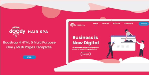 Download Doody Hair Spa – Saloon Appointment Booking One Page Bootstrap Template Nulled 