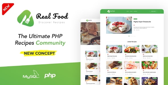 Download RealFood | The Ultimate PHP Recipes & Community Food Nulled 