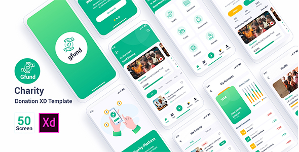 Download Gfund – Charity Donation Adobe XD Template Nulled 