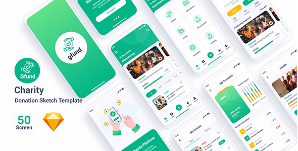 Download Gfund – Charity Donation Sketch Template Nulled 
