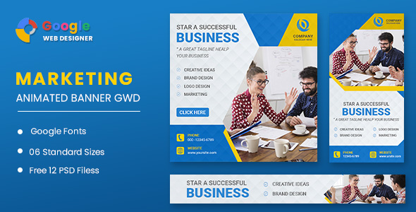 Download Business Marketing Animated Banner Google Web Designer Nulled 