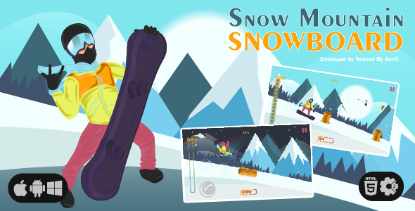 [Download] Snow Mountain Snowboard | HTML5 • Construct Game 