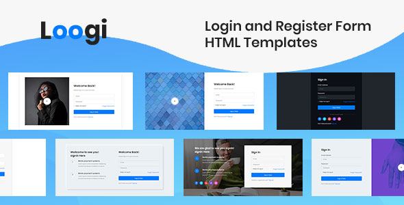 Nulled Loogi – Login and Register Form HTML Templates free download