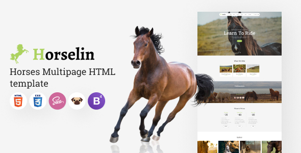 Download Horselin – Elegant Animals Multipage HTML5 Template Nulled 