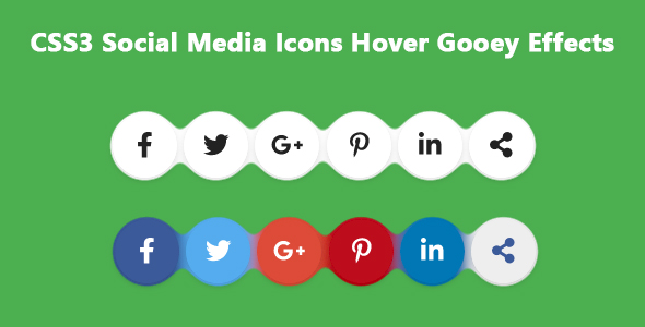Nulled CSS3 Social Media Icons Hover Gooey Effects free download