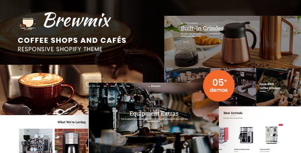 Download Brewmix – Coffee Shops and Cafés Responsive Shopify Theme Nulled 