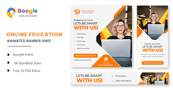Download Education Animated Banner GWD Nulled 