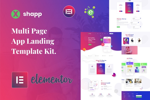 [Download] Xshapp – App Landing Elementor Template Kit 