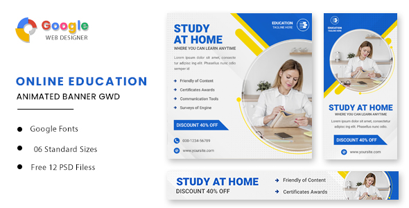 Download Education Online Animated Banner GWD Nulled 