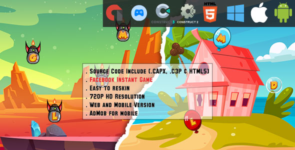 [Download] Letters Typing – 2 HTML5 Games 40% OFF – Web, Mobile and FB Instant games(CAPX, C3p and HTML5) 
