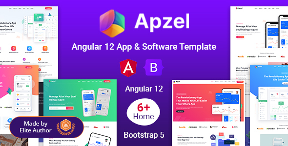 [Download] Apzel – Angular 12 SaaS App & Software Startup Template 