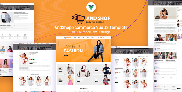 Nulled AndShop Ecommerce Vue JS Template free download