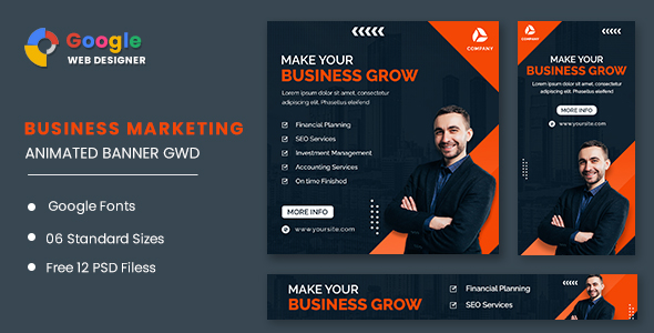 Download Business Grow Animated Banner GWD Nulled 