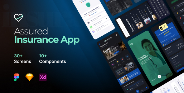 [Download] Assured | 30 Insurance Mobile App UI Kit template 