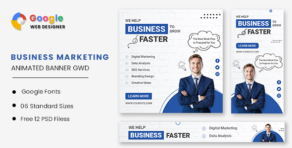 Download Business Grown Animated Banner GWD Nulled 