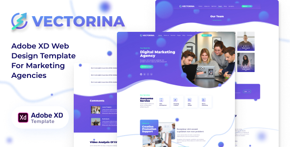 [Download] Vectorina – Marketing Agency Adobe XD Template 