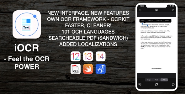 Download iOCR | iOS Optical Character Recognition Application Nulled 