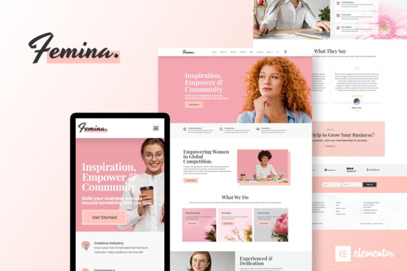[Download] Femina – Feminine Business Elementor Template Kit 