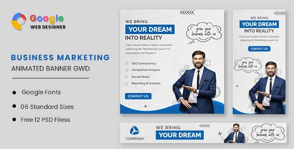 Download Business Marketing Animated Banner GWD Nulled 