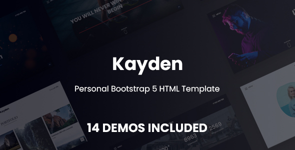 [Download] Kayden – Personal Bootstrap 5 HTML Portfolio Template 