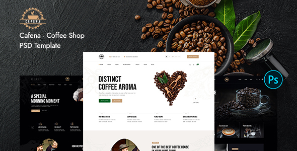 [Download] Cafena – Coffee Shop PSD Template 