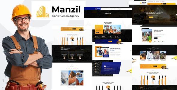 Download Manzil | Construction and Building  HubSpot Theme Nulled 