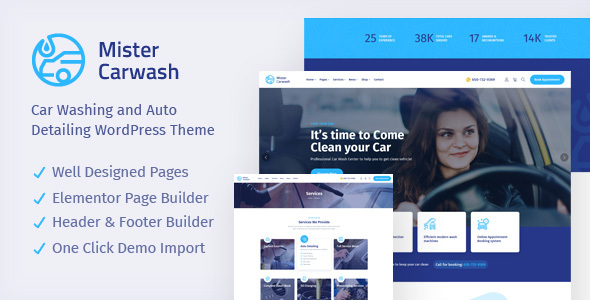 Download Mister –  Car Wash WordPress Theme Nulled 