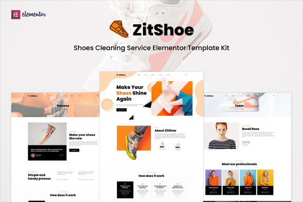 [Download] Zitshoe – Shoes Cleaning Service Elementor Template Kit 