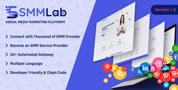 Download SMMLab – Social Media Marketing SMM Platform Nulled 