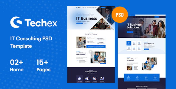 [Download] Techex – Information & Technology PSD Template 