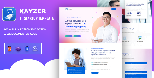 [Download] Kayzer – Business & IT Startup Template 