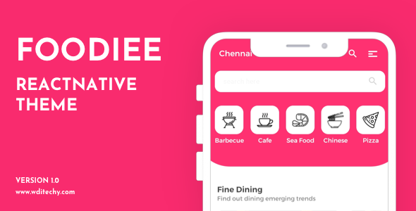 Download Foodiee React Native Restaurant Theme/Templates Nulled 