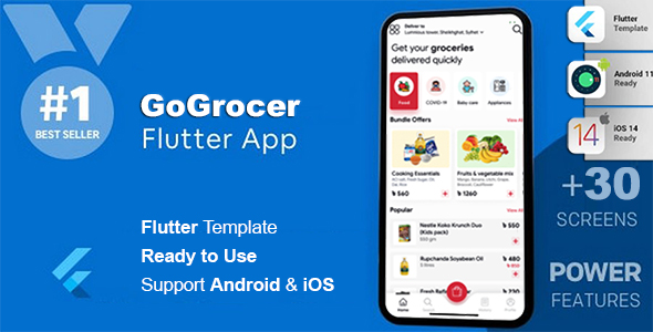 [Download] Grocery & Vegetables Flutter App Template | Flutter 2.0 