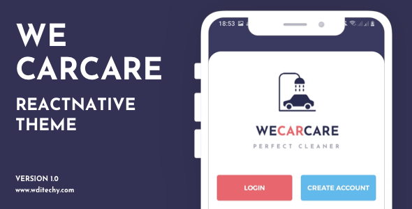 Download WeCarCare React Native Car Service Theme/Template Nulled 