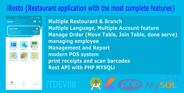 [Download] iResto | Restaurant application with the most complete features, with rest API and multi access 