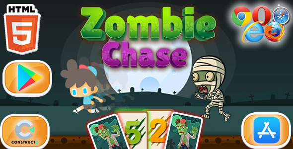 [Download] Chase Zombie – HTML5 Game (Construct 3) 