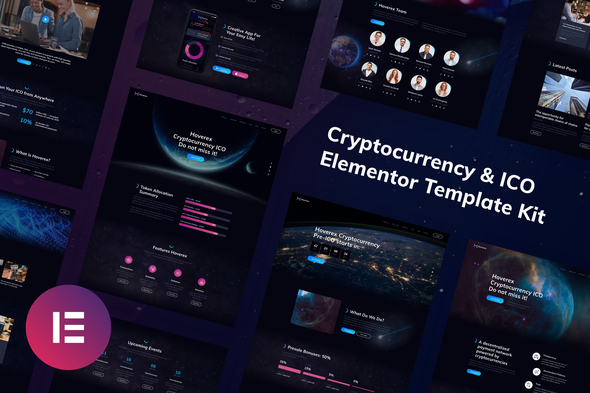 [Download] Hoverex | Cryptocurrency & ICO Elementor Template Kit 