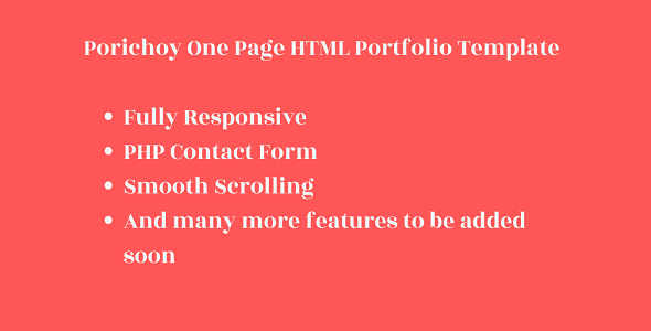Download Porichoy – One Page Responsive HTML Personal Portfolio Template With PHP Contact Form Nulled 