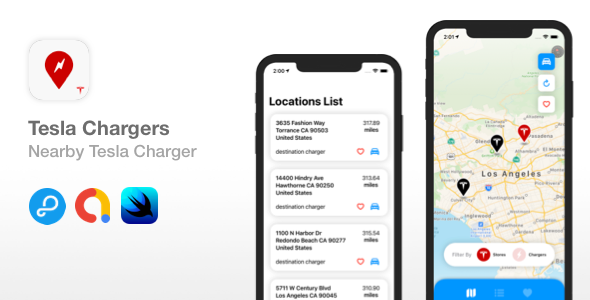 Download Tesla Chargers – Find Tesla charging stations nearby Nulled 