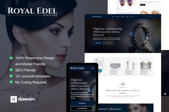 [Download] Edel – Luxury Jewelry Elementor Template Kit 