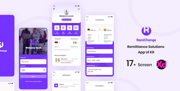 [Download] Remichange – Remittance Solution App UI Kit 